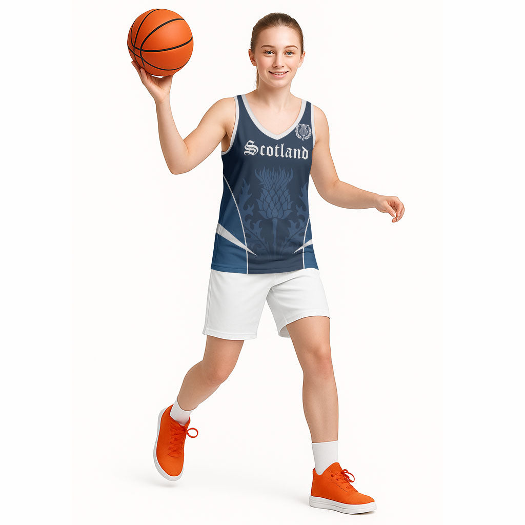 Scotland Rugby Personalized Basketball Jersey Scottish Thistle Champions