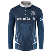 Scotland Rugby Personalized Button Sweatshirt Scottish Thistle Champions