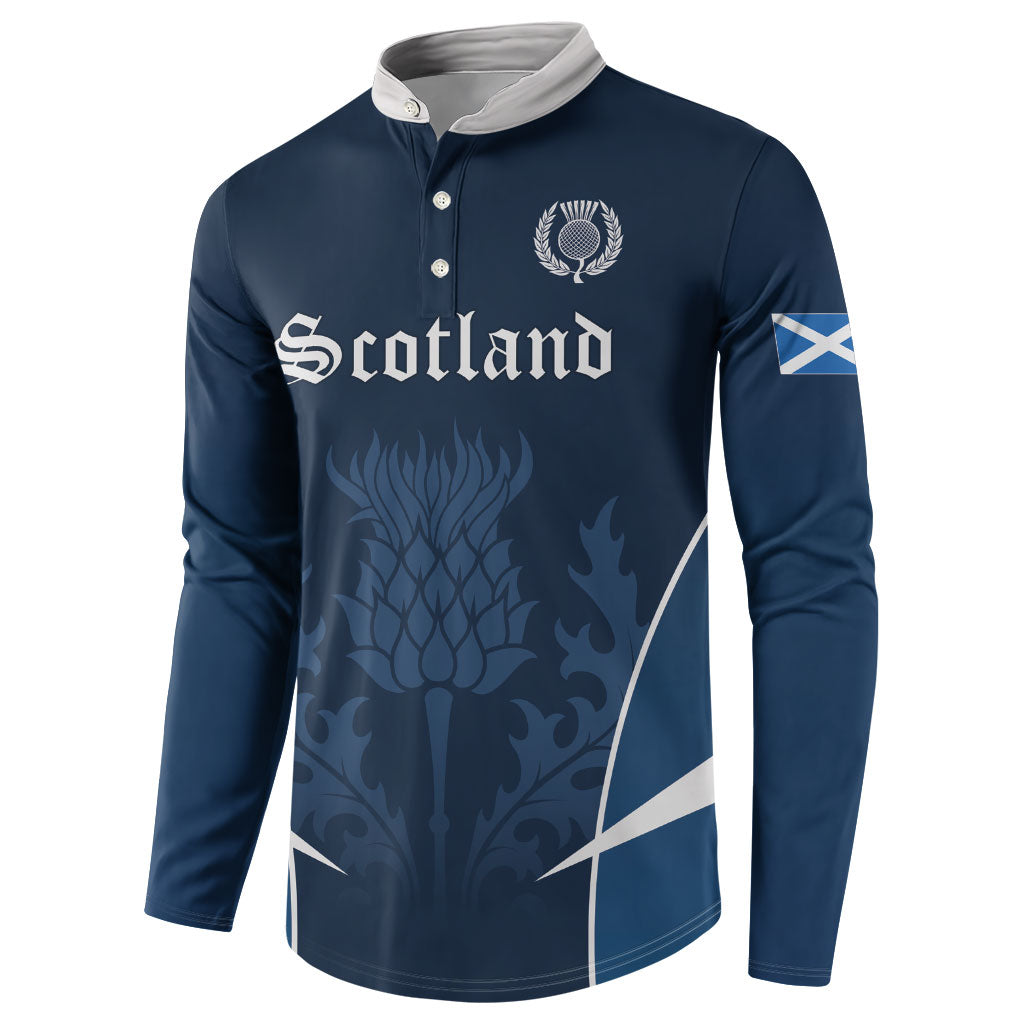 Scotland Rugby Personalized Button Sweatshirt Scottish Thistle Champions
