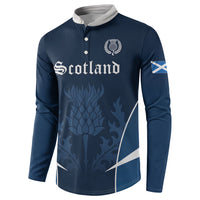 Scotland Rugby Personalized Button Sweatshirt Scottish Thistle Champions