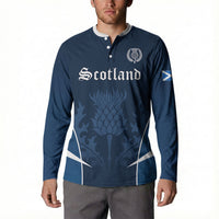 Scotland Rugby Personalized Button Sweatshirt Scottish Thistle Champions