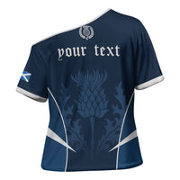 Scotland Rugby Personalized Cross Shoulder Shirt Scottish Thistle Champions