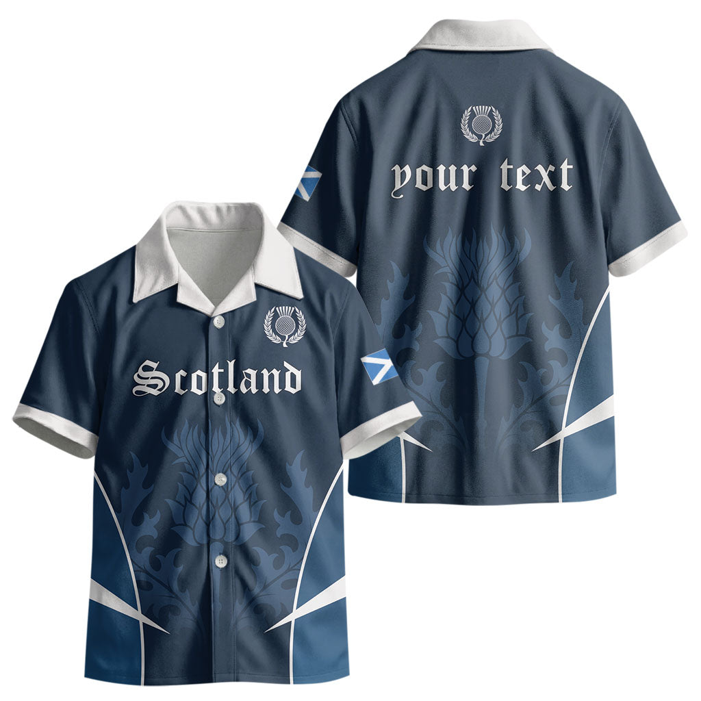 Scotland Rugby Personalized Kid Hawaiian Shirt Scottish Thistle Champions