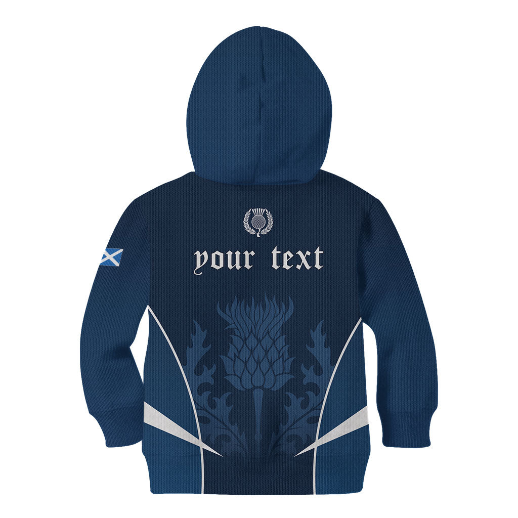 Scotland Rugby Personalized Kid Hoodie Scottish Thistle Champions