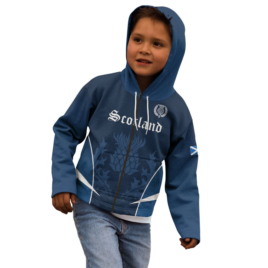 Scotland Rugby Personalized Kid Hoodie Scottish Thistle Champions