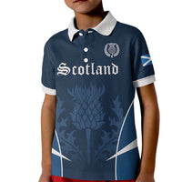 Scotland Rugby Personalized Kid Polo Shirt Scottish Thistle Champions