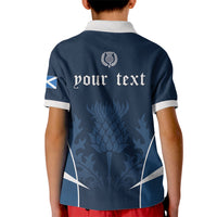 Scotland Rugby Personalized Kid Polo Shirt Scottish Thistle Champions
