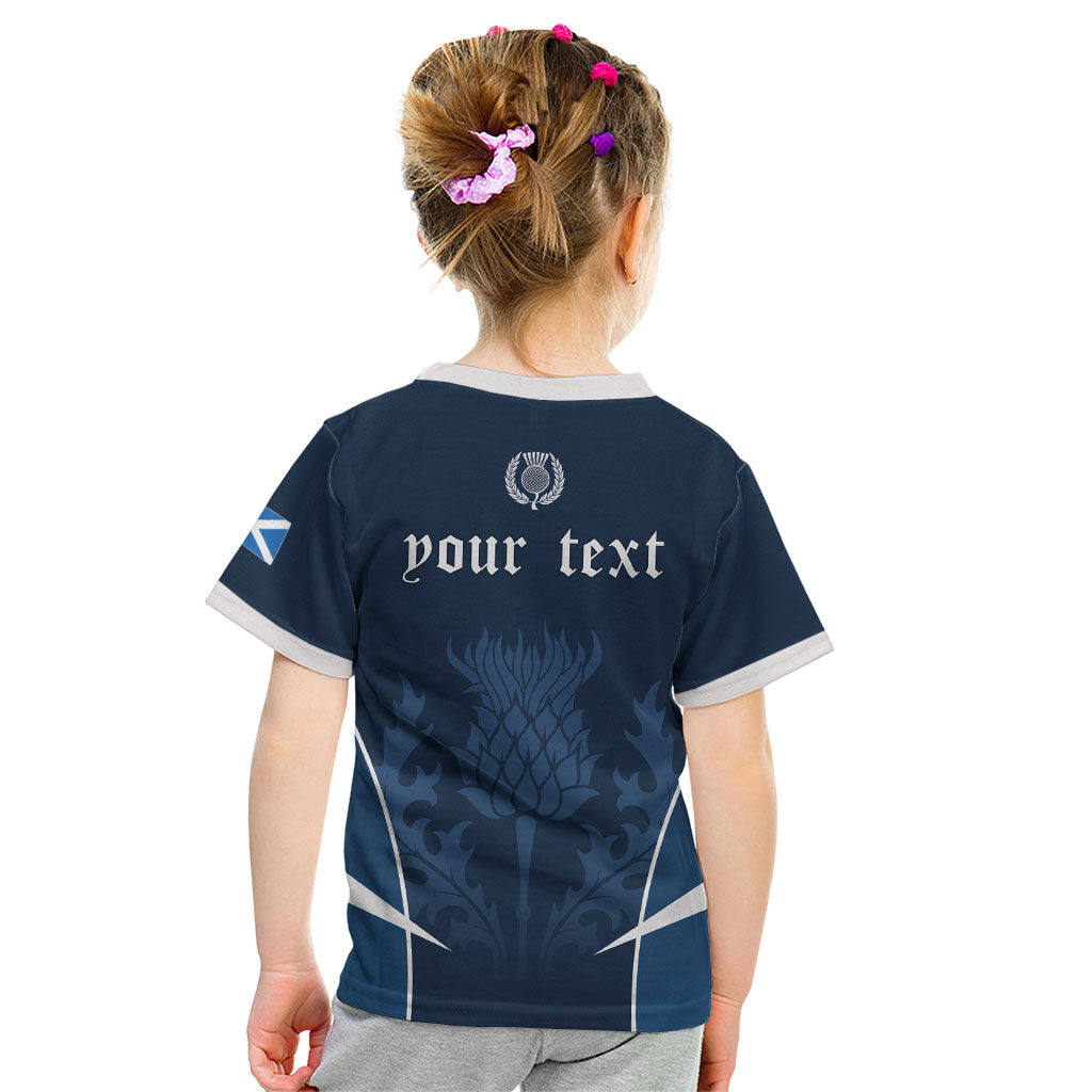 Scotland Rugby Personalized Kid T Shirt Scottish Thistle Champions