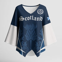 Scotland Rugby Personalized Kimono Sleeve Blouse Scottish Thistle Champions