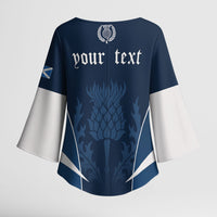 Scotland Rugby Personalized Kimono Sleeve Blouse Scottish Thistle Champions