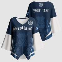 Scotland Rugby Personalized Kimono Sleeve Blouse Scottish Thistle Champions