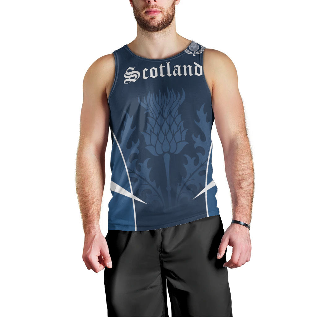Scotland Rugby Personalized Men Tank Top Scottish Thistle Champions