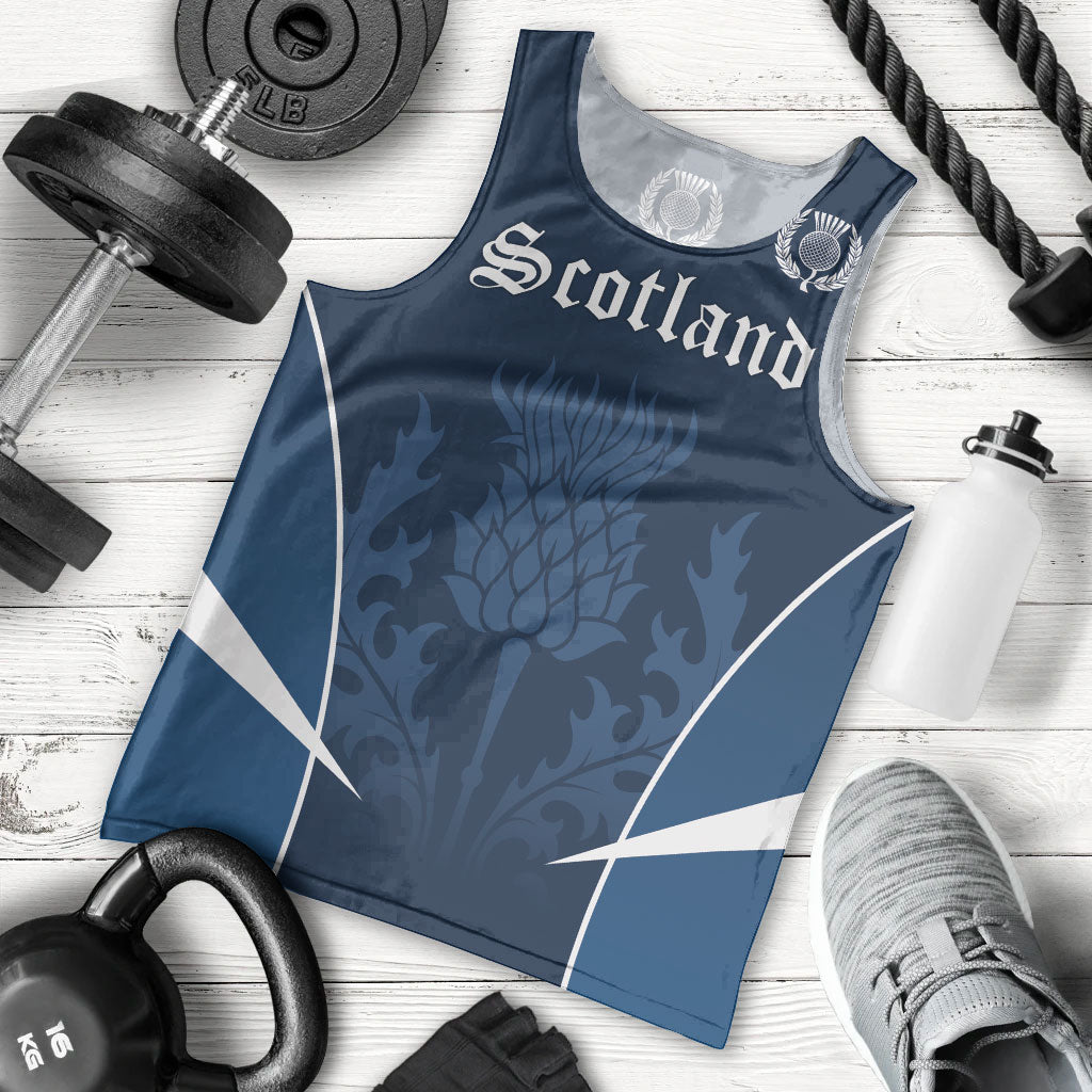 Scotland Rugby Personalized Men Tank Top Scottish Thistle Champions