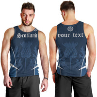 Scotland Rugby Personalized Men Tank Top Scottish Thistle Champions