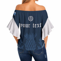 Scotland Rugby Personalized Off Shoulder Wrap Waist Top Scottish Thistle Champions