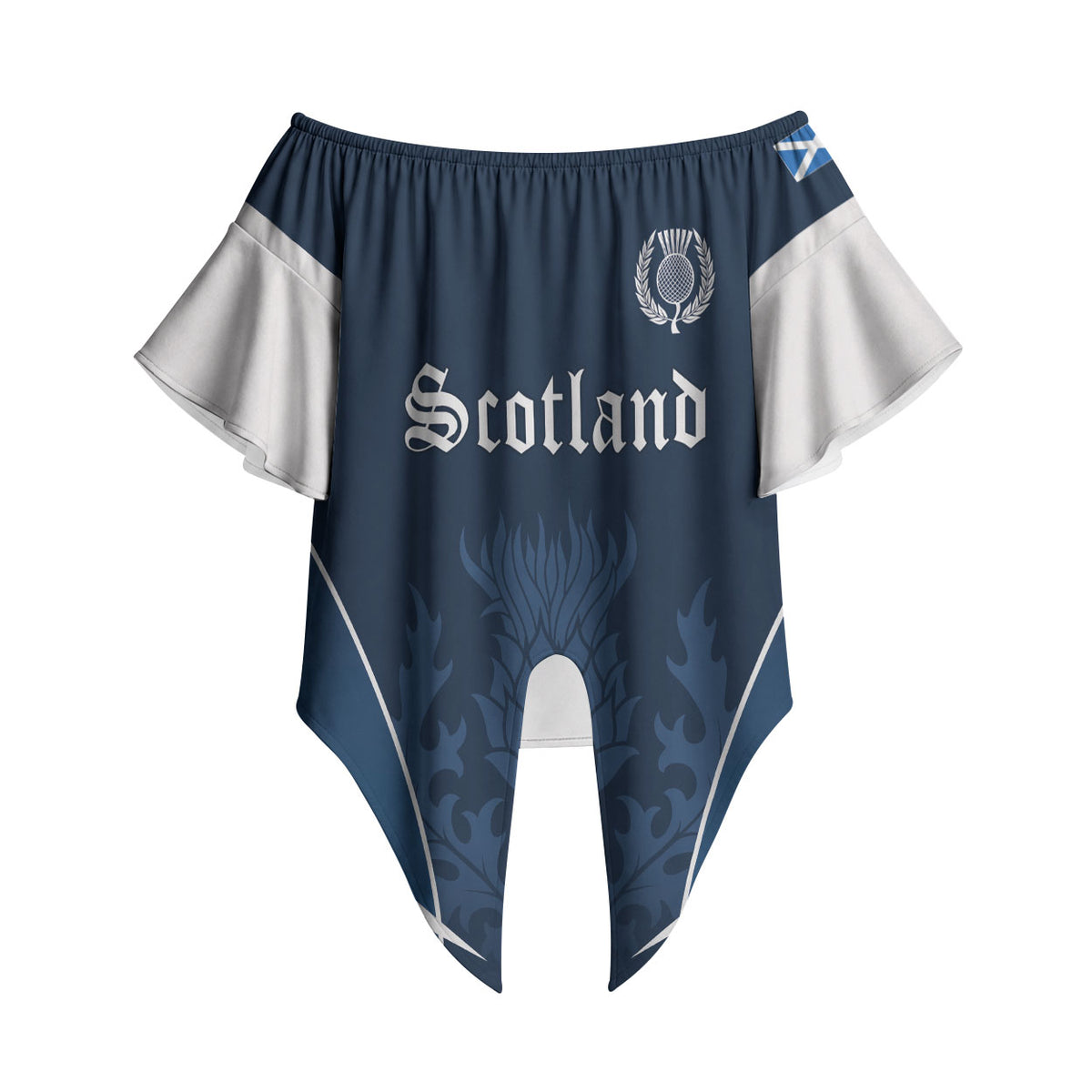 Scotland Rugby Personalized Off Shoulder Wrap Waist Top Scottish Thistle Champions