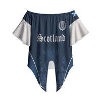 Scotland Rugby Personalized Off Shoulder Wrap Waist Top Scottish Thistle Champions