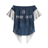 Scotland Rugby Personalized Off Shoulder Wrap Waist Top Scottish Thistle Champions
