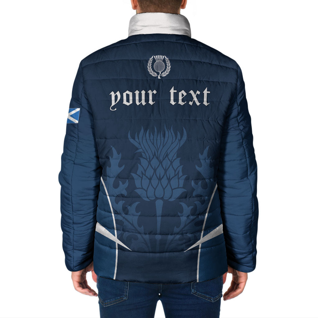 Scotland Rugby Personalized Padded Jacket Scottish Thistle Champions