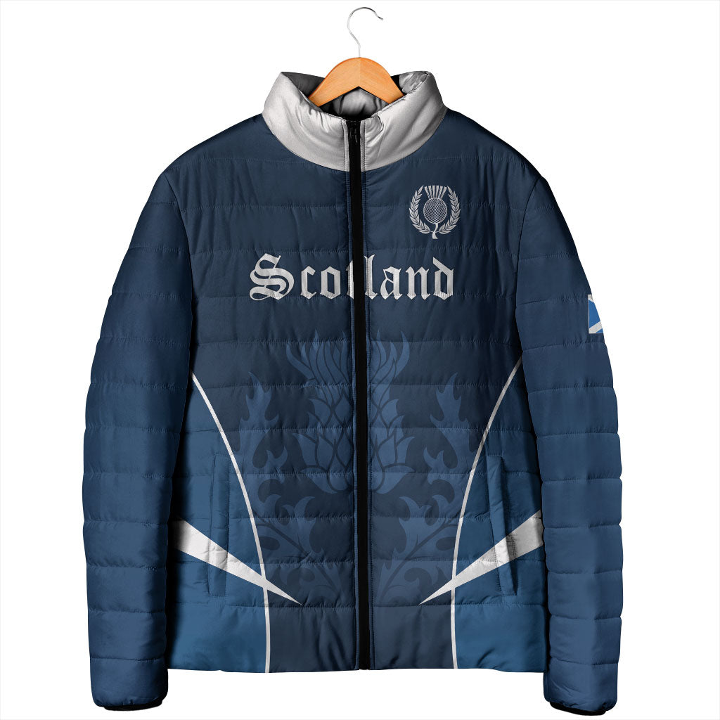 Scotland Rugby Personalized Padded Jacket Scottish Thistle Champions