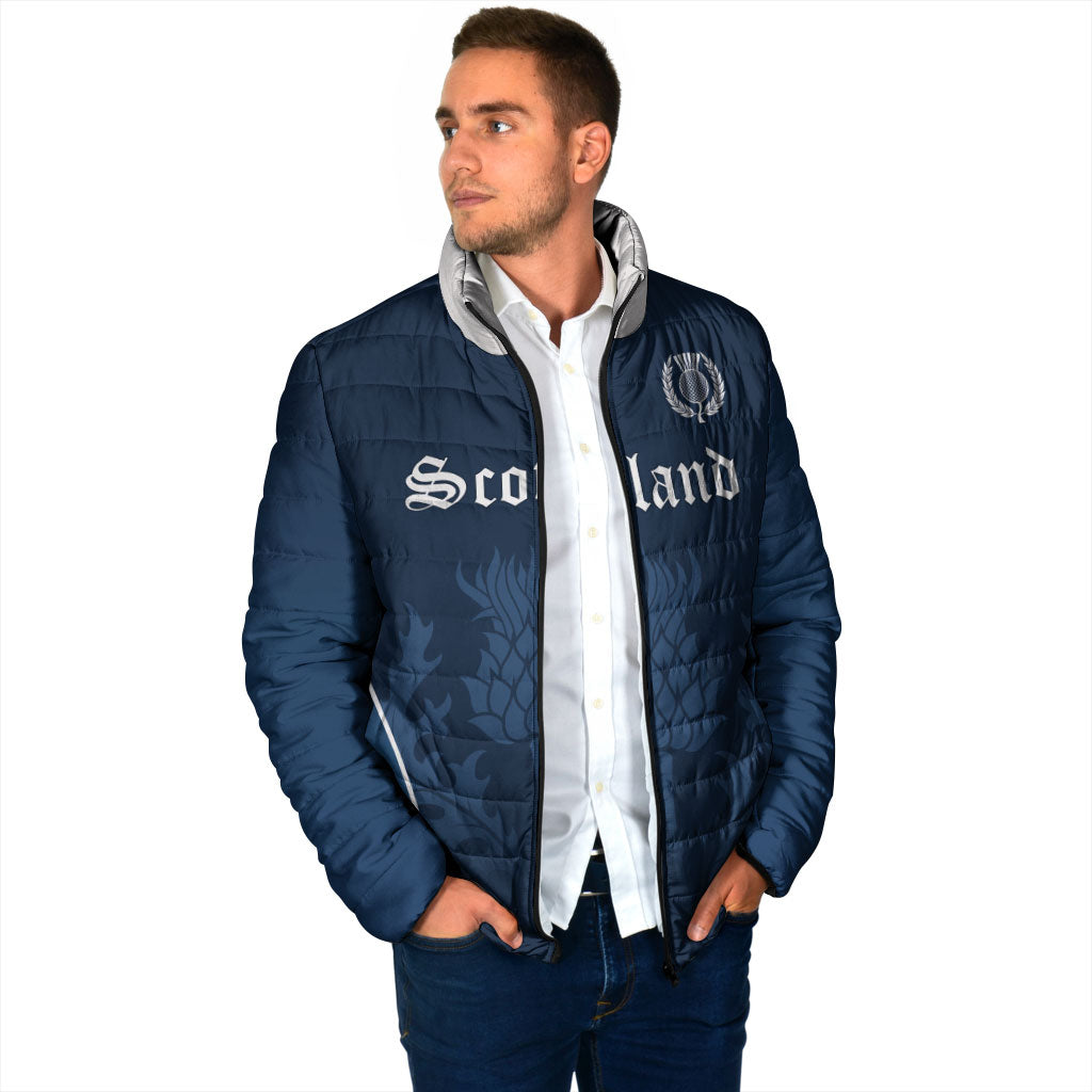 Scotland Rugby Personalized Padded Jacket Scottish Thistle Champions