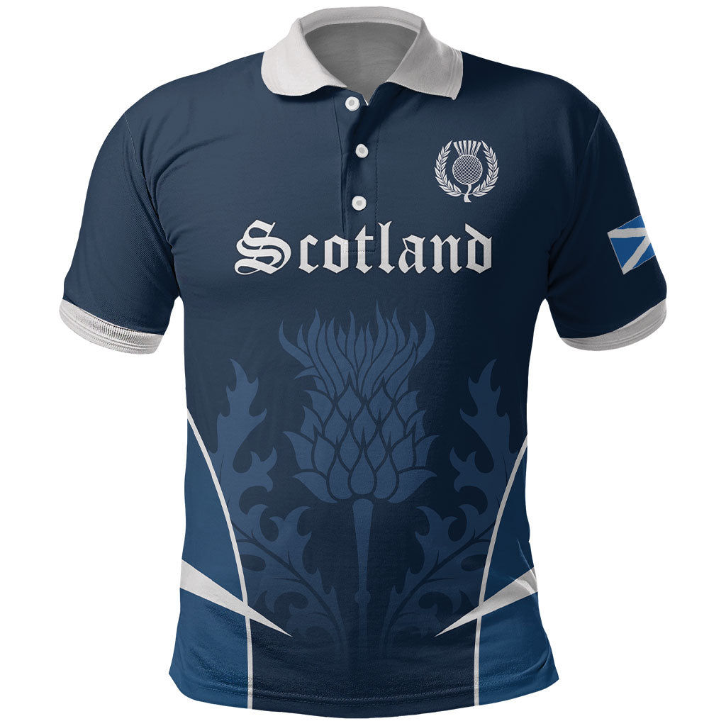 Scotland Rugby Personalized Polo Shirt Scottish Thistle Champions