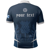 Scotland Rugby Personalized Polo Shirt Scottish Thistle Champions