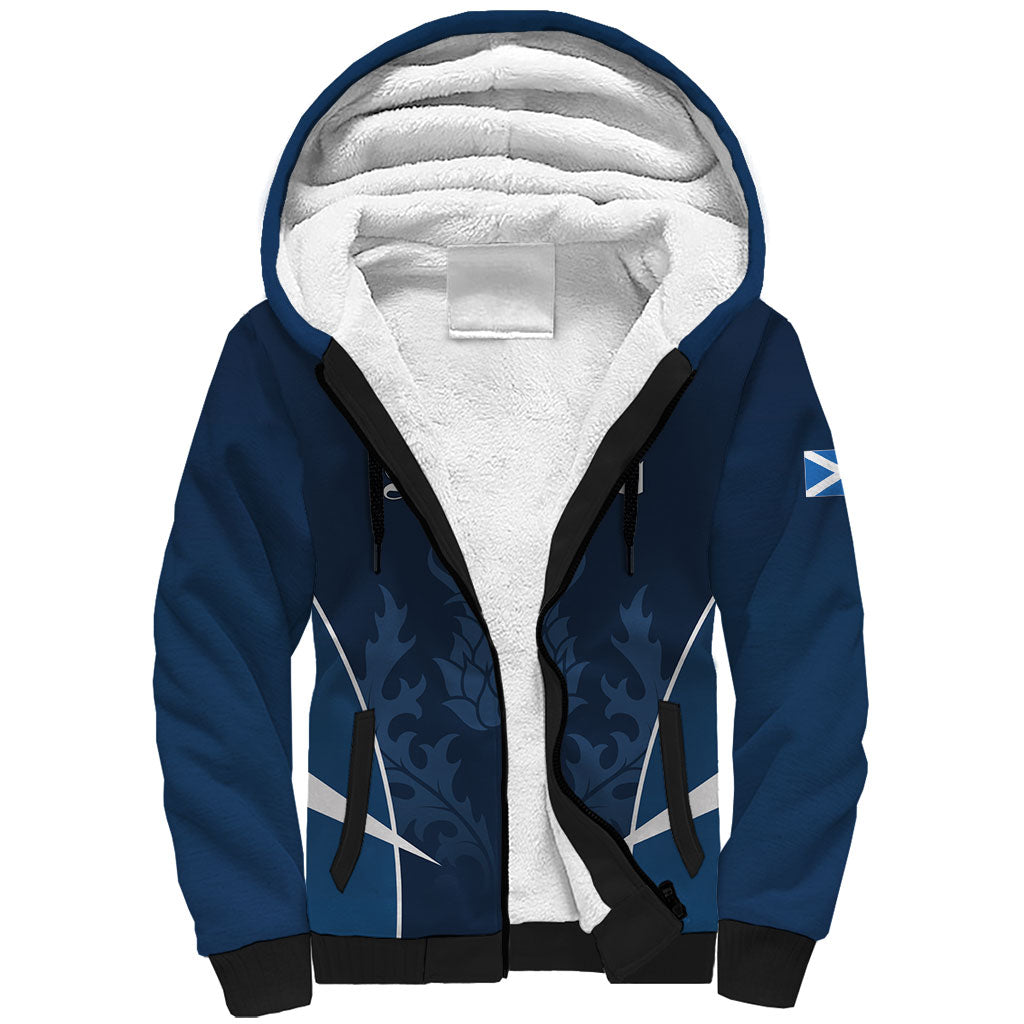 Scotland Rugby Personalized Sherpa Hoodie Scottish Thistle Champions
