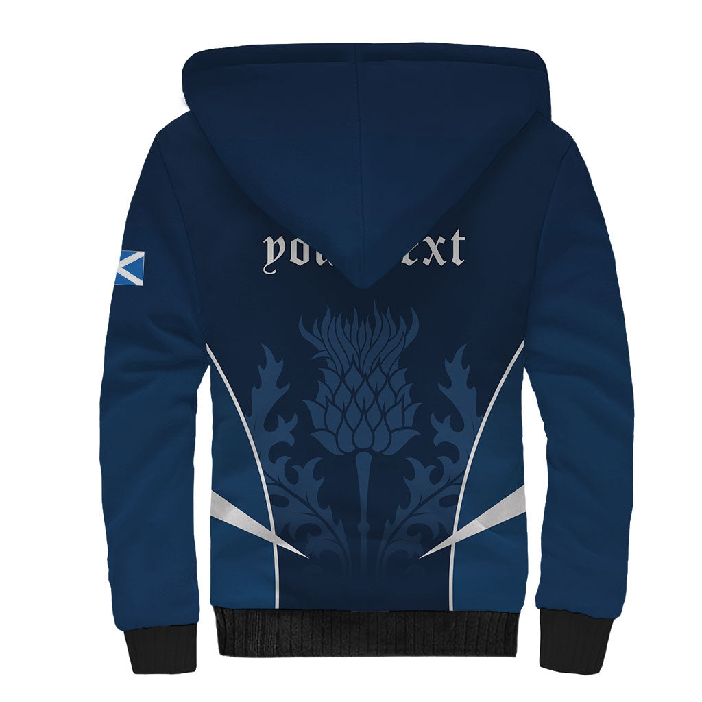 Scotland Rugby Personalized Sherpa Hoodie Scottish Thistle Champions