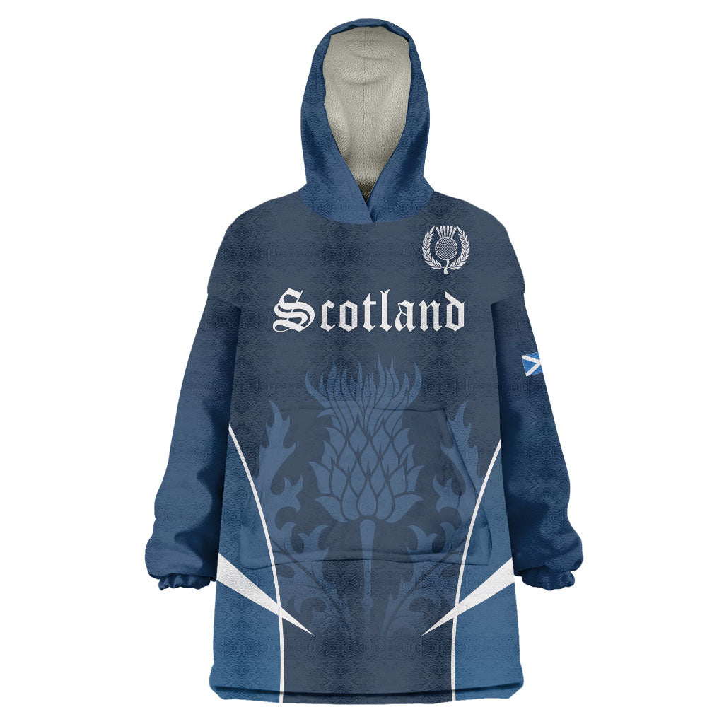Scotland Rugby Personalized Wearable Blanket Hoodie Scottish Thistle Champions
