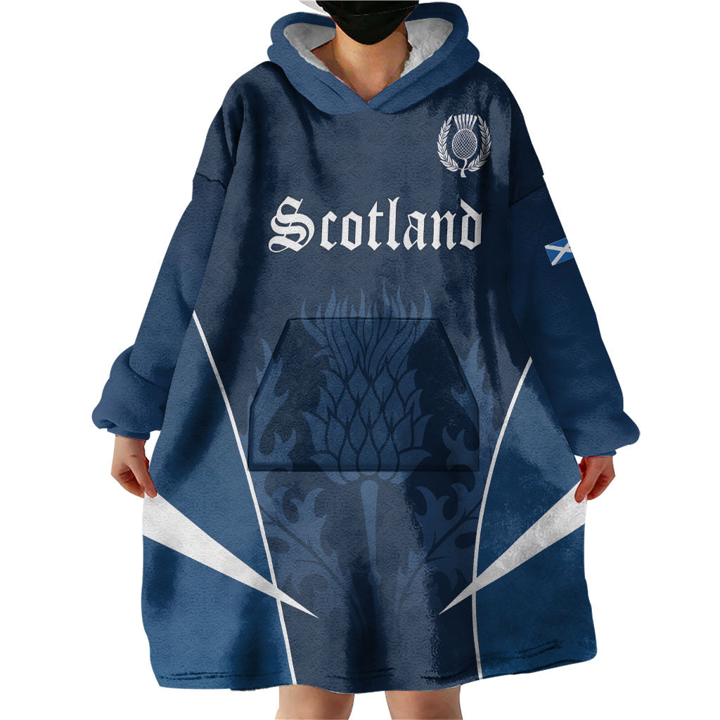 Scotland Rugby Personalized Wearable Blanket Hoodie Scottish Thistle Champions