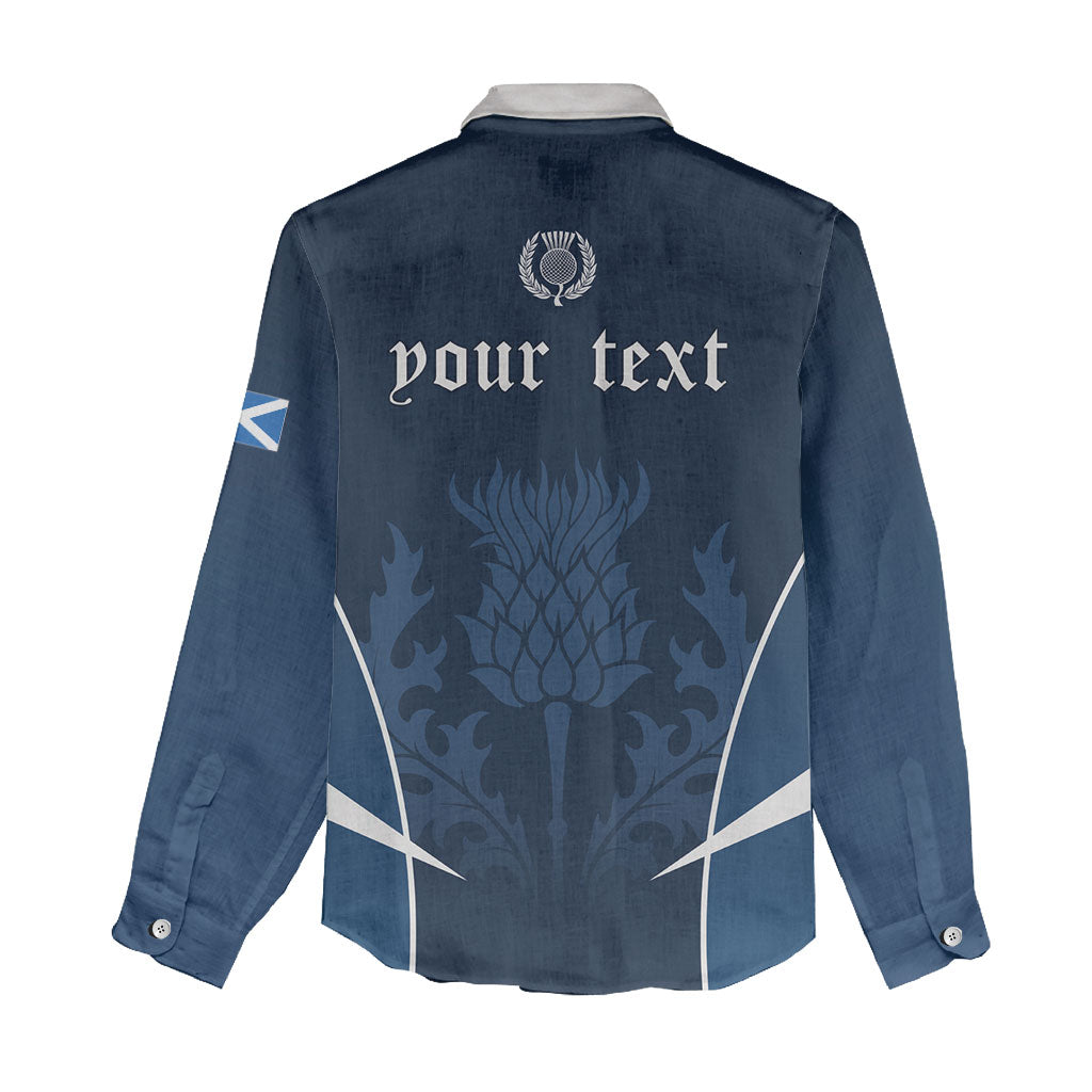 Scotland Rugby Personalized Women Casual Shirt Scottish Thistle Champions