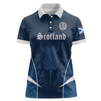 Scotland Rugby Personalized Women Polo Shirt Scottish Thistle Champions