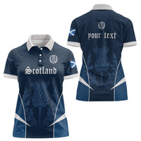 Scotland Rugby Personalized Women Polo Shirt Scottish Thistle Champions