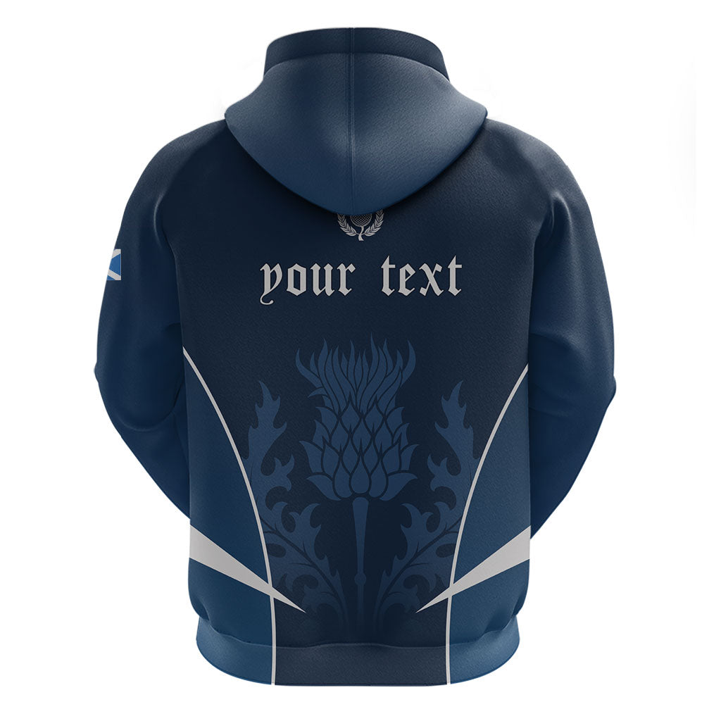 Scotland Rugby Personalized Zip Hoodie Scottish Thistle Champions