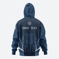 Scotland Rugby Personalized Zip Hoodie Scottish Thistle Champions