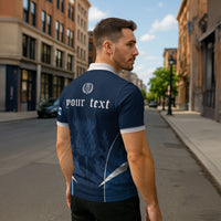 Scotland Rugby Personalized Zipper Polo Shirt Scottish Thistle Champions