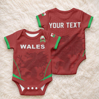 Wales Rugby Personalized Baby Onesie Welsh Red Dragon Champions