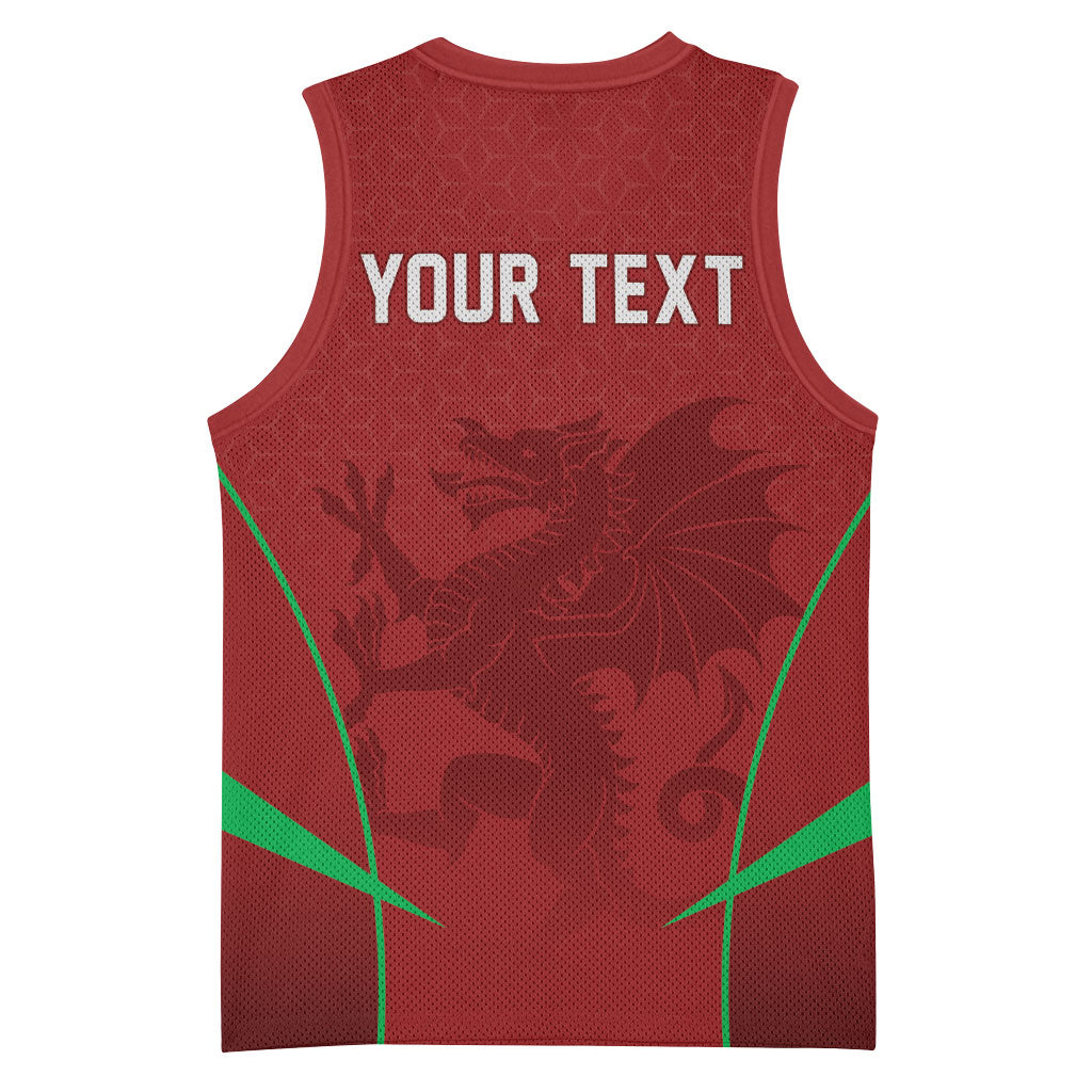 Wales Rugby Personalized Basketball Jersey Welsh Red Dragon Champions