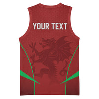 Wales Rugby Personalized Basketball Jersey Welsh Red Dragon Champions