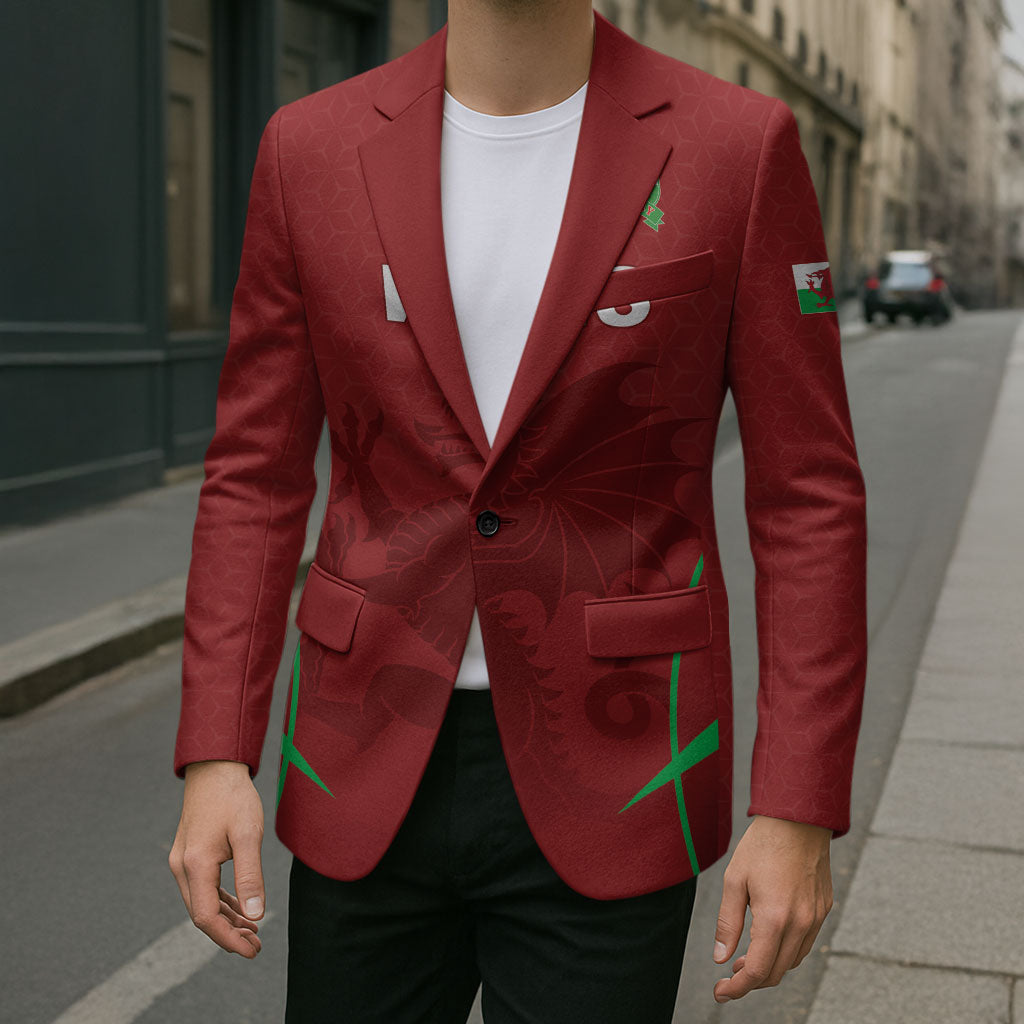 Wales Rugby Personalized Blazer Welsh Red Dragon Champions