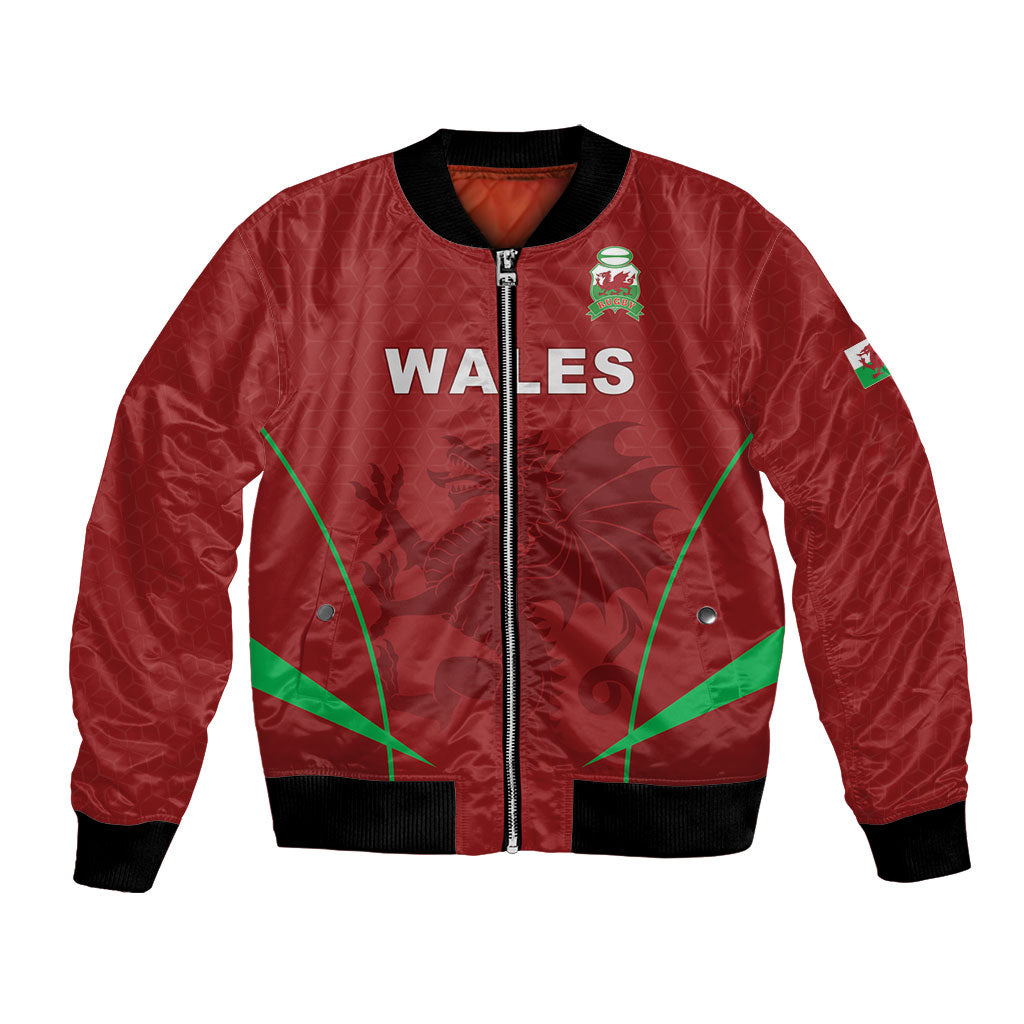 Wales Rugby Personalized Bomber Jacket Welsh Red Dragon Champions