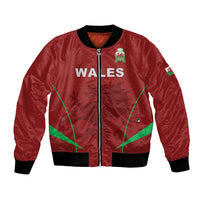 Wales Rugby Personalized Bomber Jacket Welsh Red Dragon Champions
