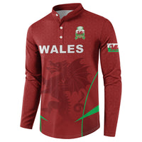 Wales Rugby Personalized Button Sweatshirt Welsh Red Dragon Champions