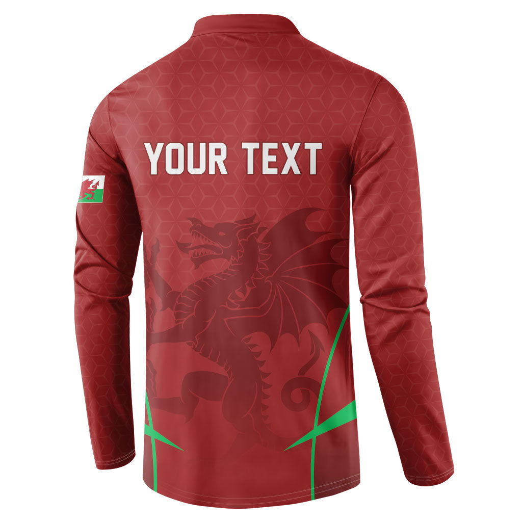 Wales Rugby Personalized Button Sweatshirt Welsh Red Dragon Champions