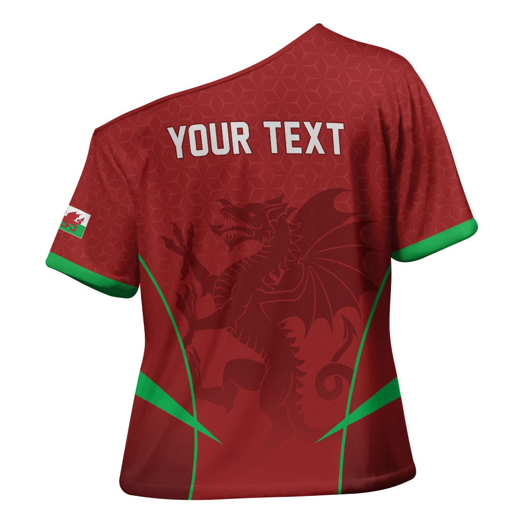 Wales Rugby Personalized Cross Shoulder Shirt Welsh Red Dragon Champions