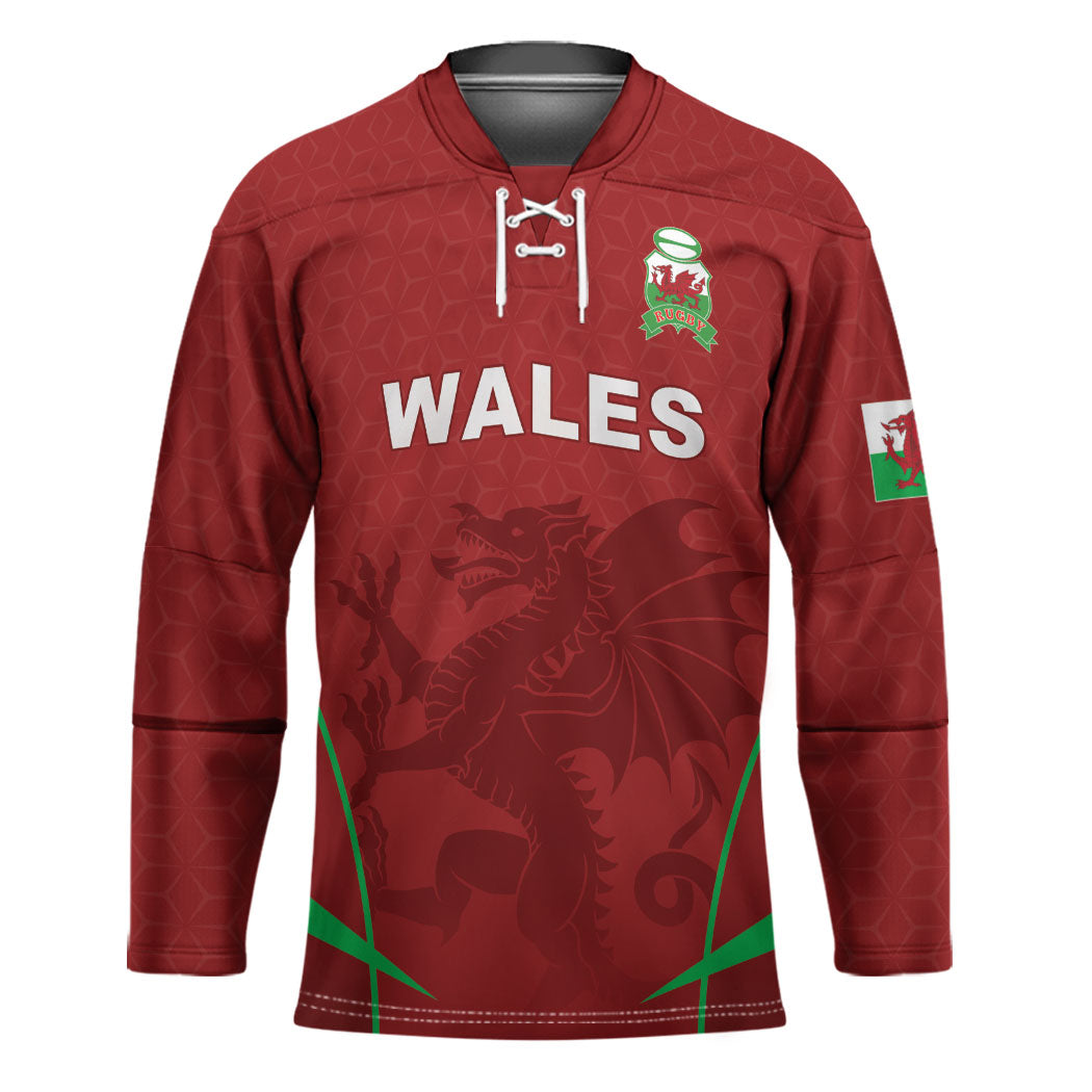 Wales Rugby Personalized Hockey Jersey Welsh Red Dragon Champions