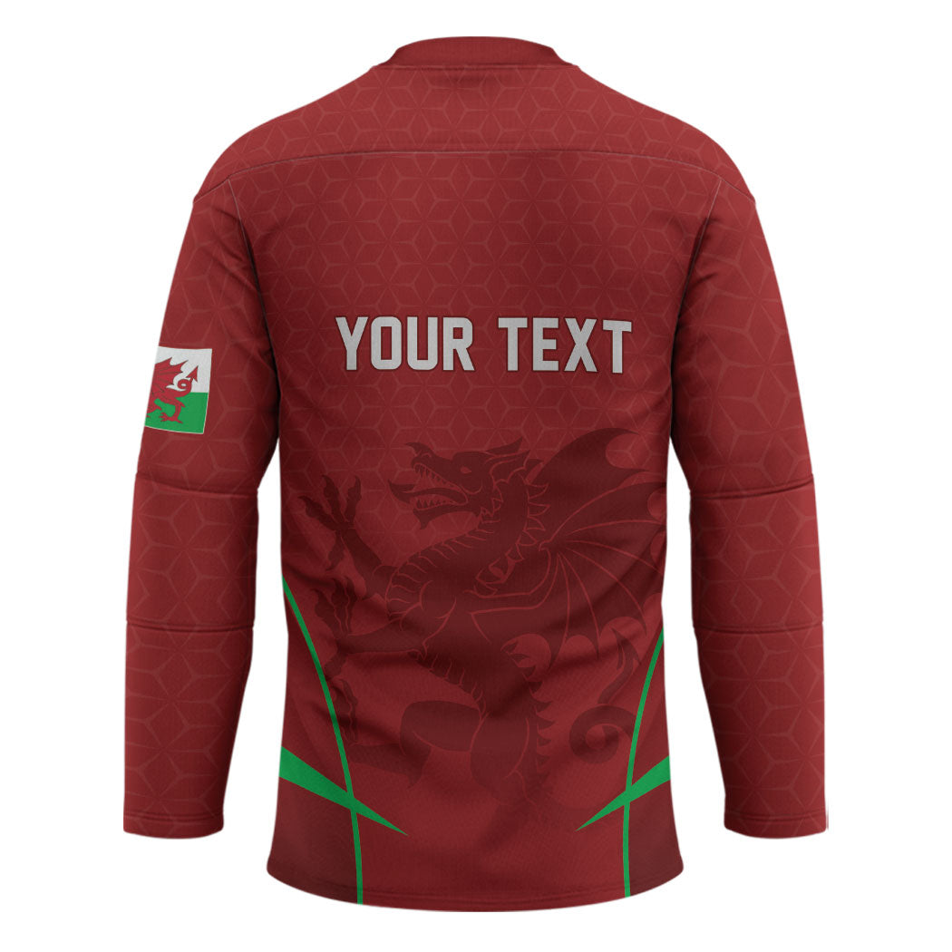 Wales Rugby Personalized Hockey Jersey Welsh Red Dragon Champions