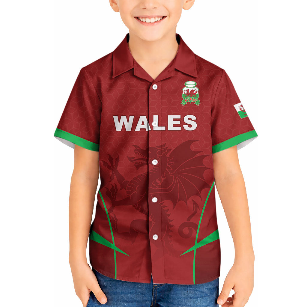 Wales Rugby Personalized Kid Hawaiian Shirt Welsh Red Dragon Champions