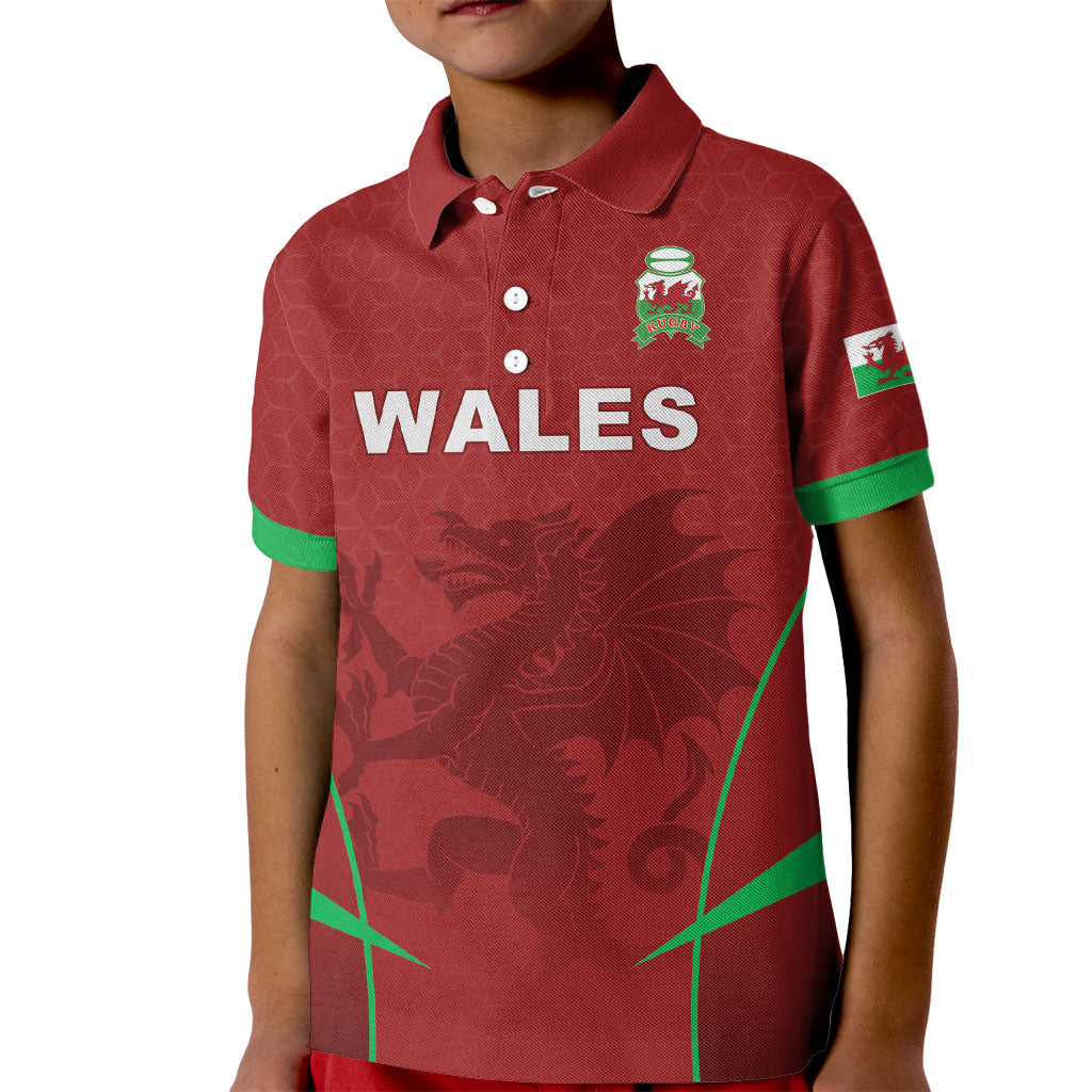Wales Rugby Personalized Kid Polo Shirt Welsh Red Dragon Champions